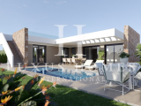 Stunning villa with private pool, covered garage and large roof top terrace with nature views, locat