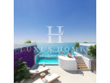 Spectacular duplex Sky Villa with a large terrace, community infinity pool and gym with amazing pano