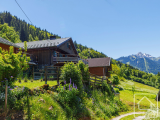 Traditional 3-bedroom chalet with panoramic views, garages and garden