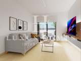 Stunning ground floor apartment with large terrace, private garden, community pool, spa area, locate