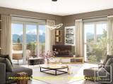 New 1 bedroom apartment with large balcony, 45 minutes from Geneva