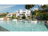 Premium ground-floor apartment with garden & terraces, in a prestigious resort with pools, gym & sea