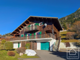 A large, modern chalet with stunning views.