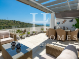 New built and completely furnished duplex penthouse with sea view, large terraces and community pool