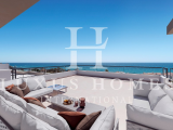Amazing penthouse with large roof top terrace, community pool and stunning sea views located in a pr