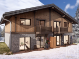 New 3 bedroom demi-chalet with Mont Blanc views, garage, garden, close to Chamonix centre
