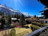 Newly renovated one bedroom apartment in Les Praz with spacious Mont Blanc-facing balcony, private u