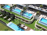 Exclusive high end luxury penthouse with private pool and large roof top terrace on a golf course
