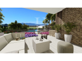 Key ready luxury townhouse at a golf resort with pool, big terrace and stunning views to sea and mou