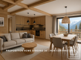 One bedroom shell duplex apartment in newly renovated farm with Mont Blanc views, walking distance t