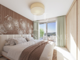 Luxury apartment with sun-filled terrace and resort-style pool, situated in an exclusive hillside co
