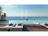 Beautiful modern middle floor apartment with iconic sea view, terrace, pools, gym, and children play