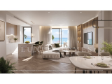 Beach middle floor apartment with fully fitted kitchen, cozy covered terrace and panoramic sea views